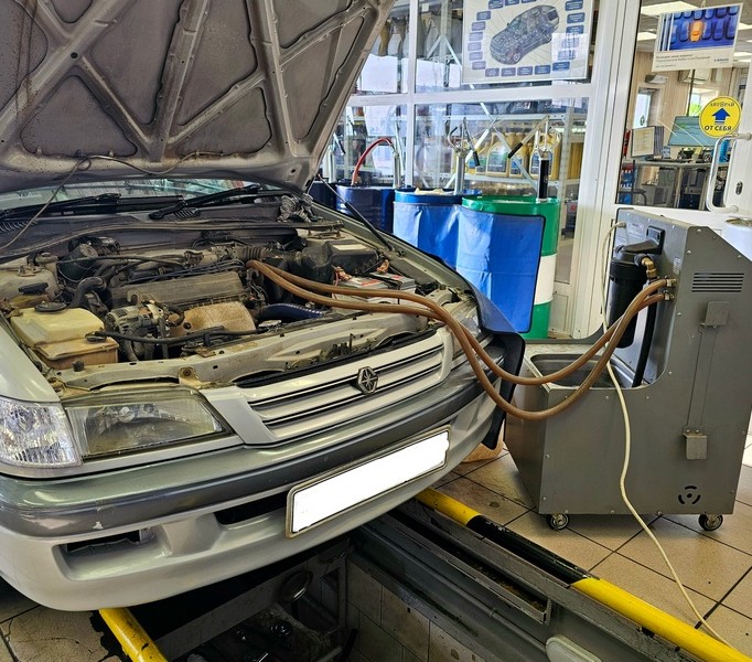 Промывка печки автомобиля на спецустановке